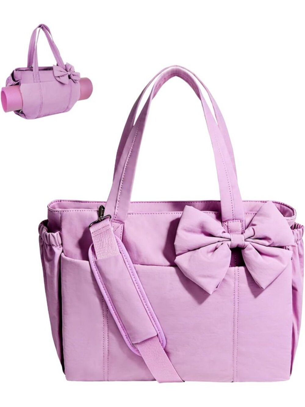 Women Premium Edition Pink Crossbody Tote Bag Pockets Laptop Work Shoulder Bag